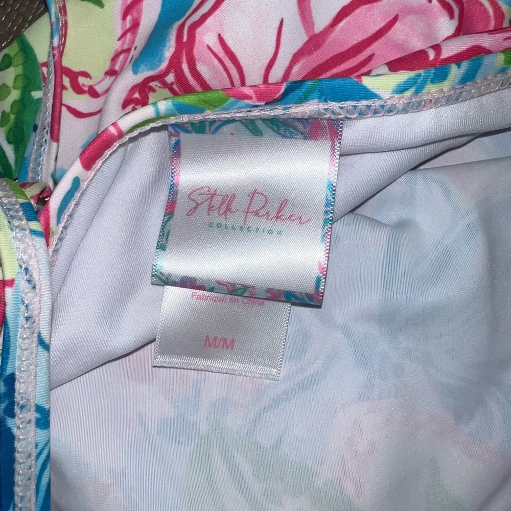 Stella Parker collected floral pastel tankini 2 piece swimsuit size M - Picture 3 of 4